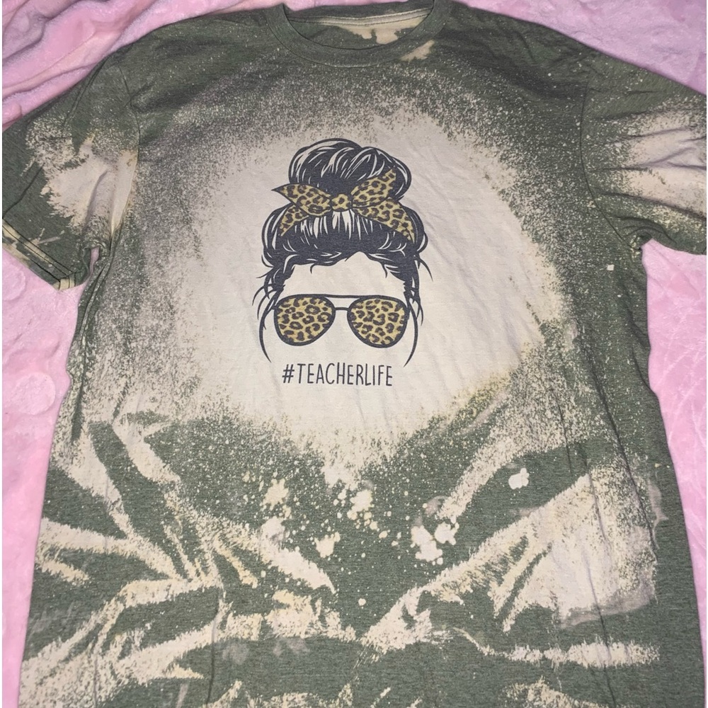 khaki and bleached #teacherlife shirt!!